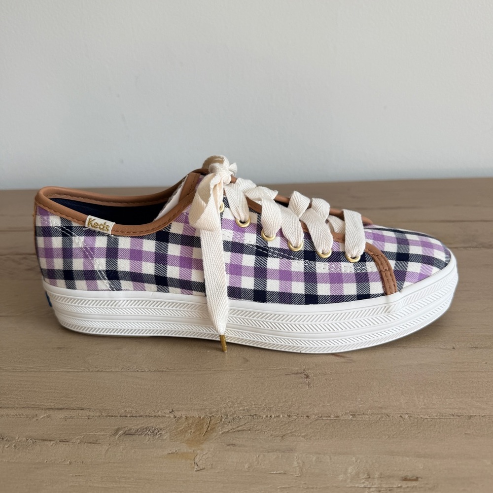Keds x Kate Spade New York Triple Kick Platform Gingham Sneakers - Picture 7 of 13